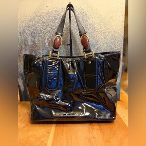 Chloé RARE VINTAGE Patent Leather "Bon Voyage" Tote